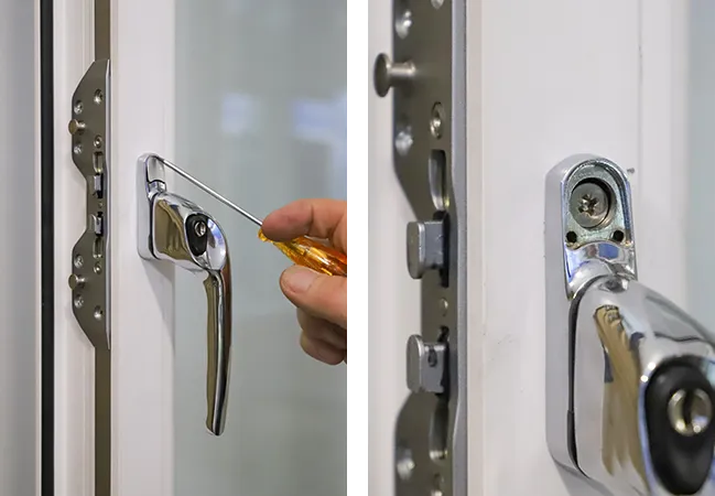 Everest conservatory window handle repair with screwdriver