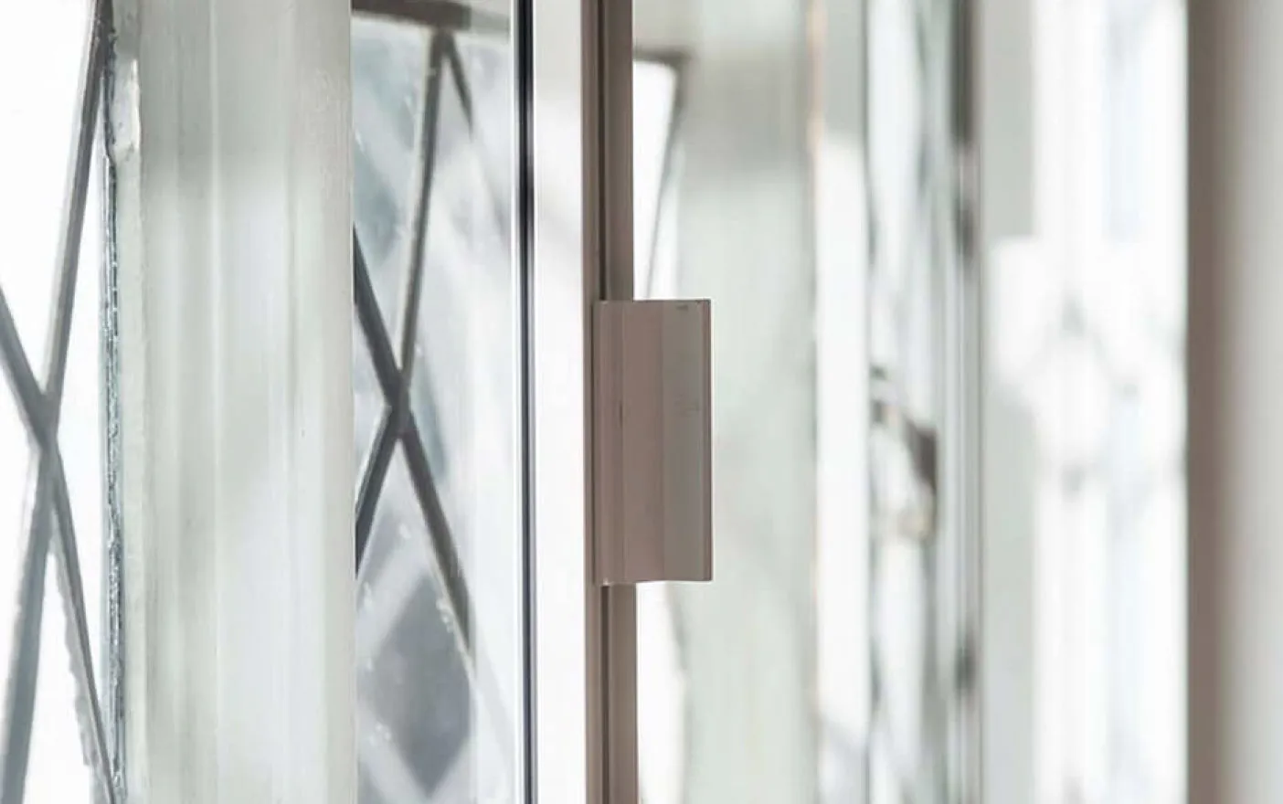 Light brown window frame detail on Everest conservatory