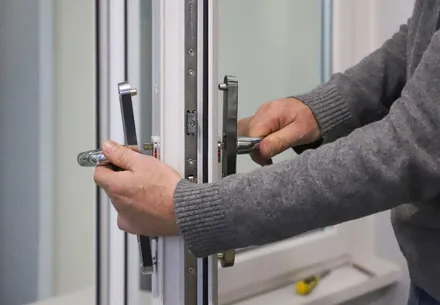 Person opening Everest conservatory door