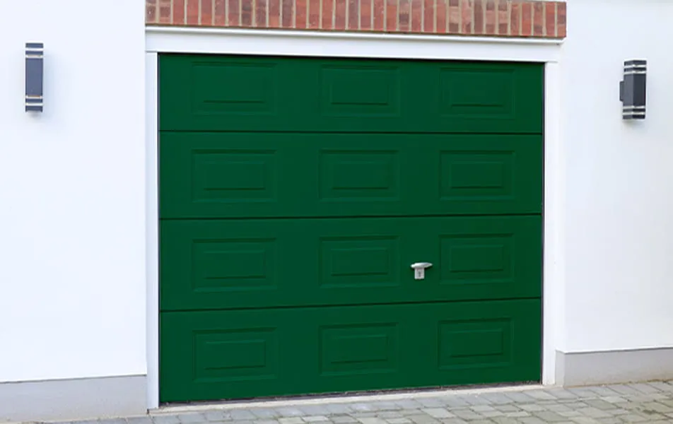 Everest dark green garage door