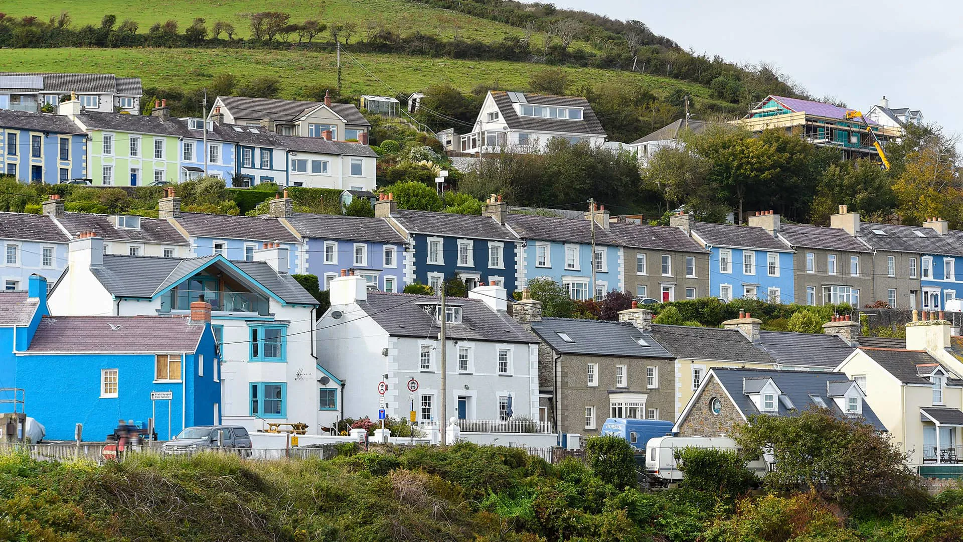 Colorful houses on a hillside