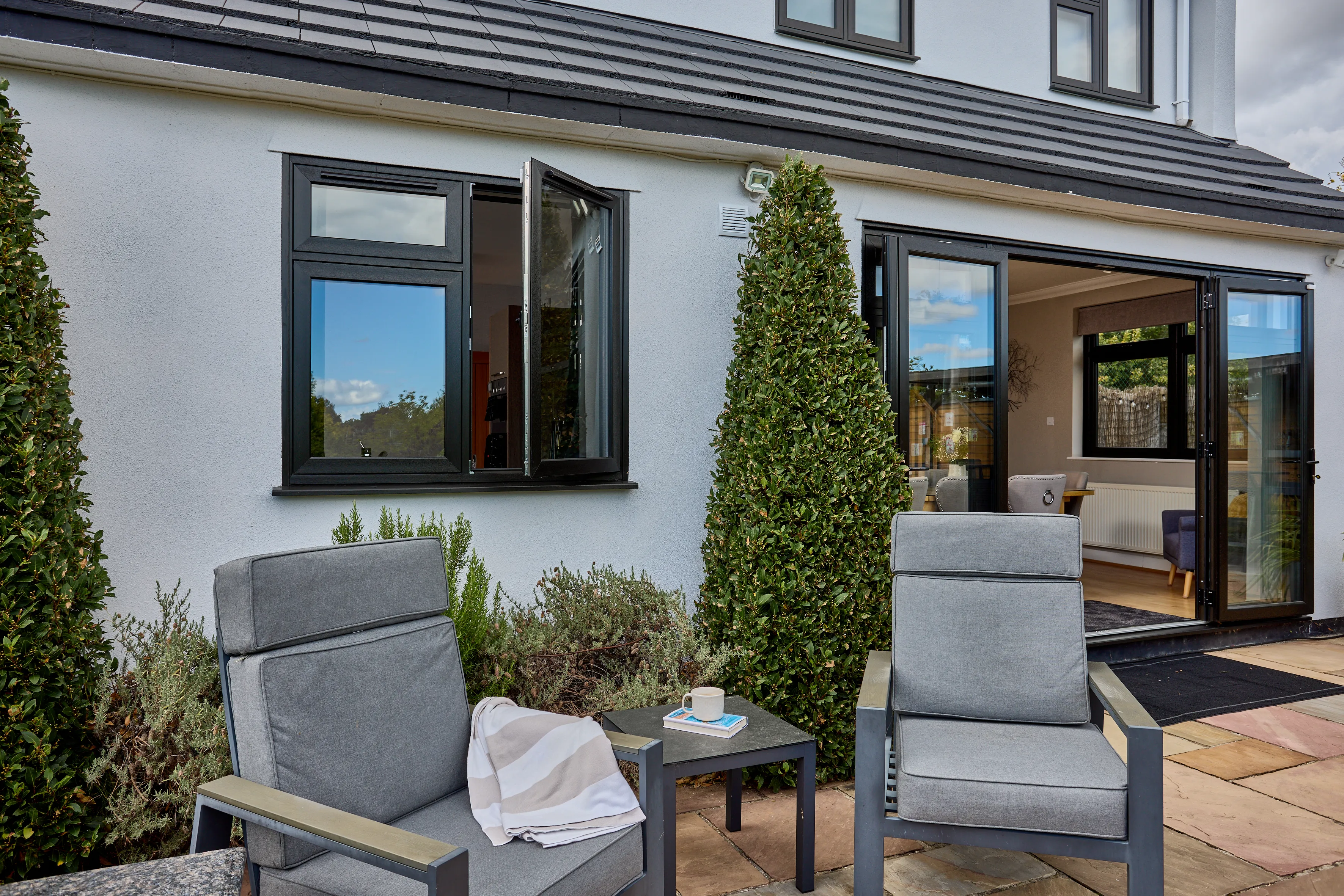 Flush Casement window in black