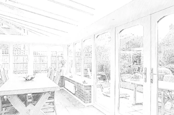 Everest conservatory interior design sketch