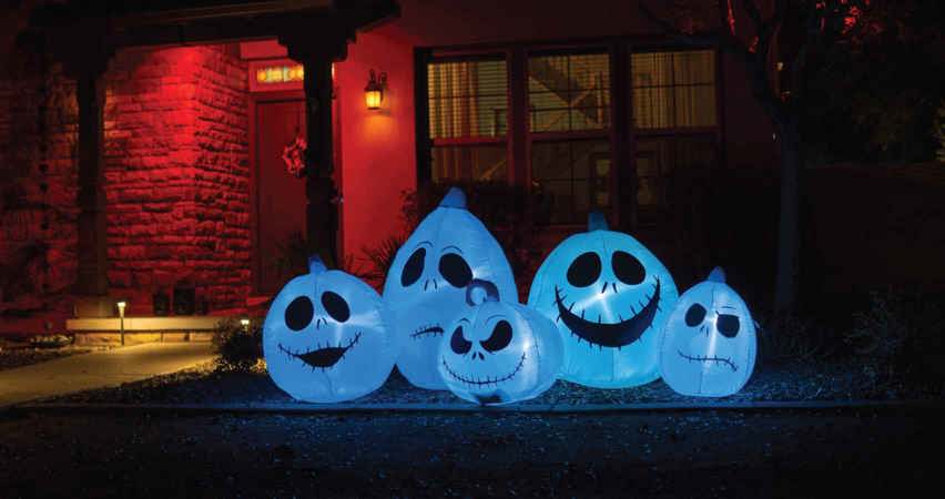 Halloween door decorations - glow in the dark