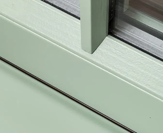 Everest conservatory light sage green window frame detail