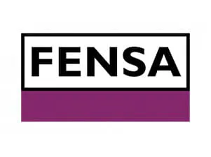 Fensa logo in black and purple