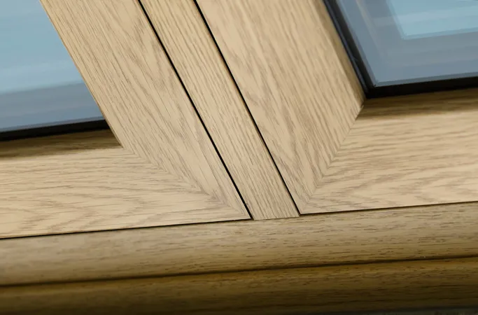 Everest conservatory light oak window frame detail