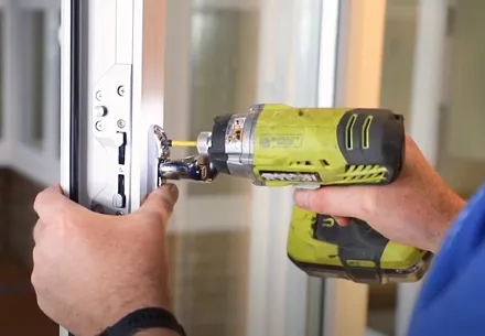 Installing Everest conservatory window with cordless drill